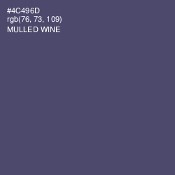 #4C496D - Mulled Wine Color Image